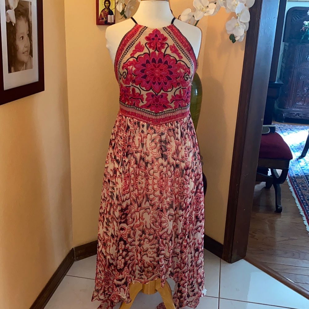 Free People Chiang Mai Embroidered Maxi sz 10